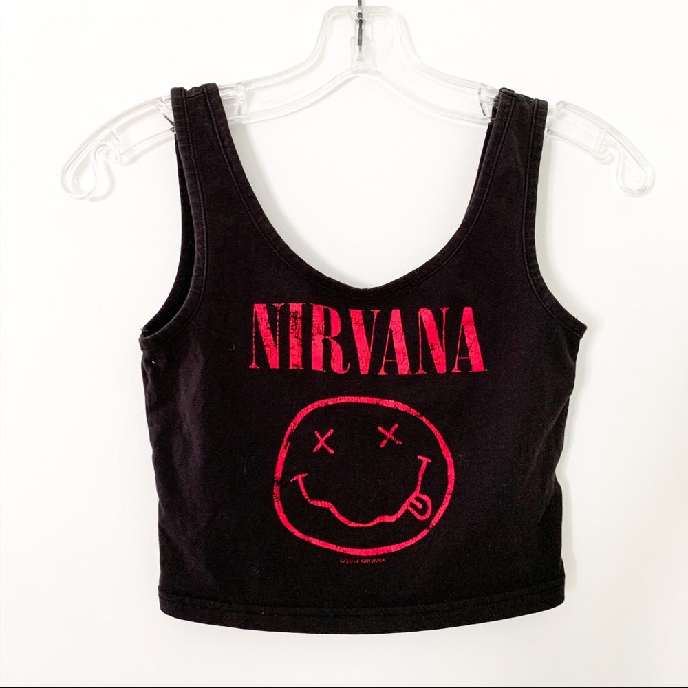 H&M Black Nirvana Crop Top